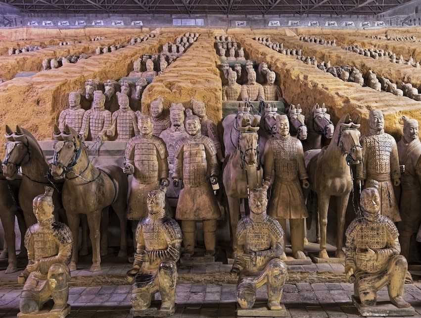 Терракотовая армия императора цинь ши хуанди китай
