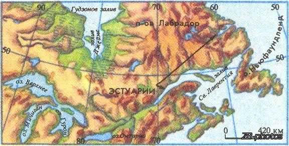 Узнай где находится Море Лабрадор на карте Канады (С описанием и фотографиями) Море Лабрадор со спутника