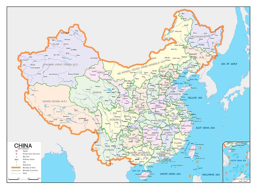 Китай на картах китайских школьников