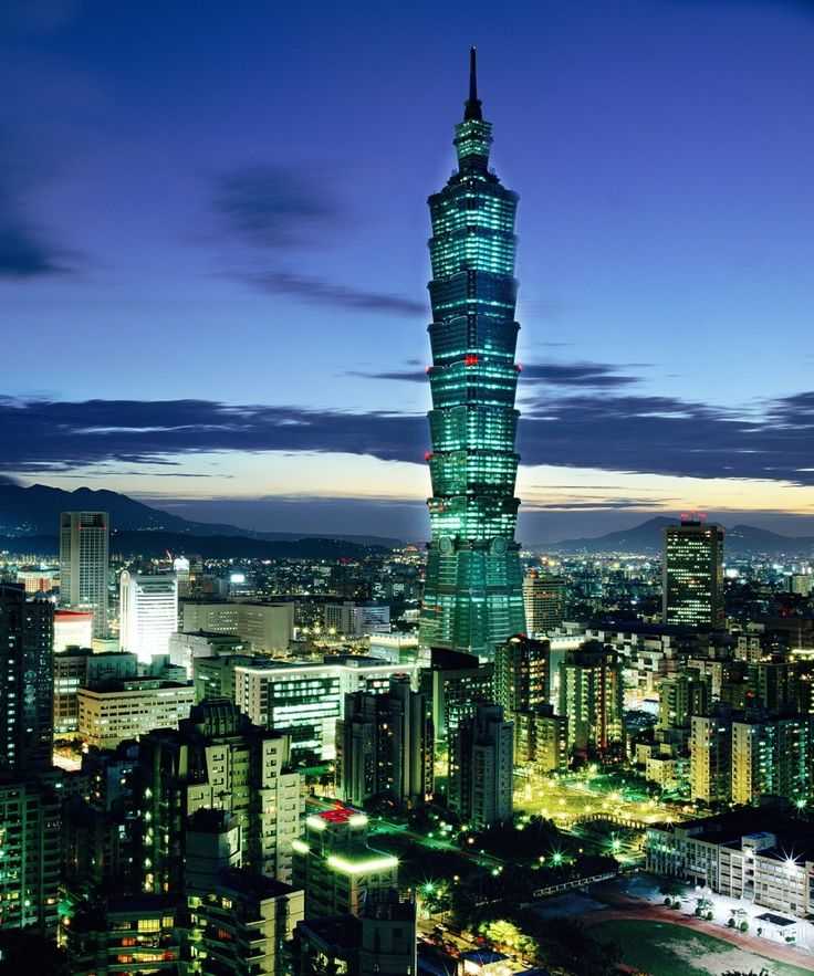 Тайбэй 101, тайвань: гигантский небоскреб (башня)