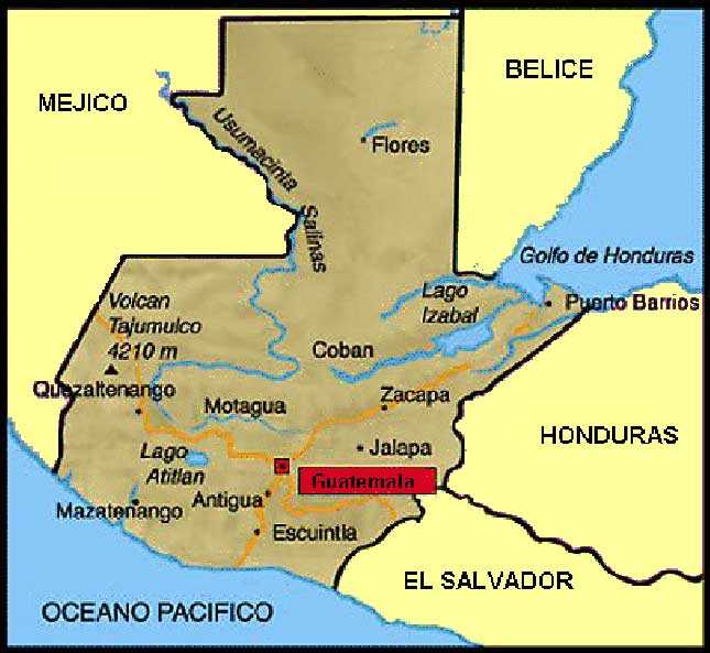 Карты гватемалы. подробная карта гватемалы на русском языке с курортами и отелями
