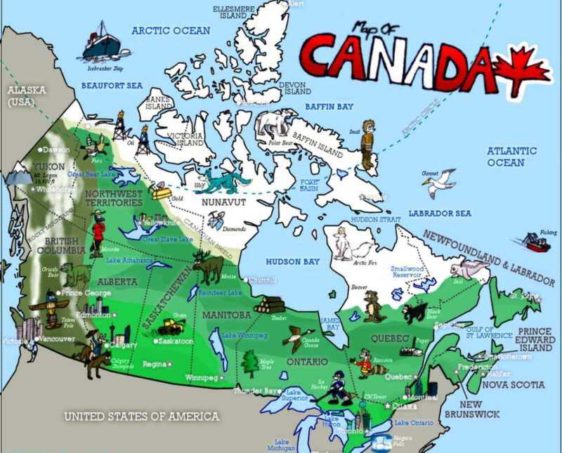 Карты канады | большие карты канады с возможностью скачать и распечатать