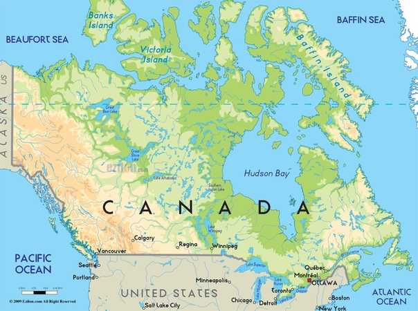 Карта канады