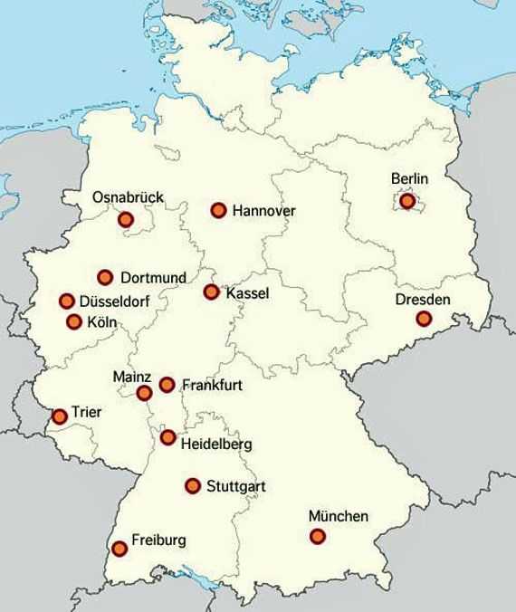 Карта хайдельберга, германия