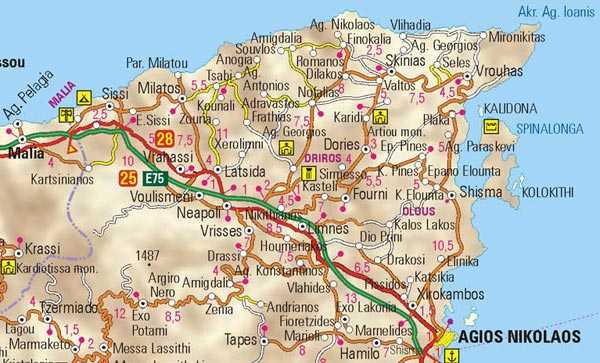 Карта агиос-николаоса, греция