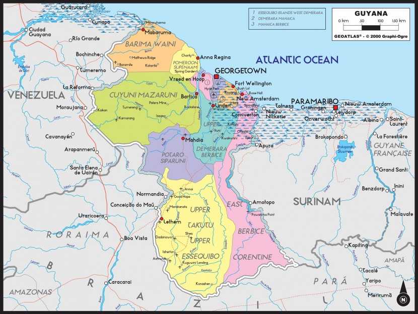 Страны мира - гайана: расположение, столица, население, достопримечательности, карта