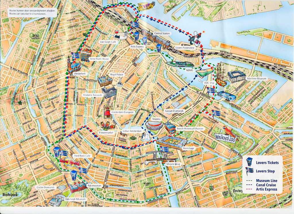 Карта амстердама на русском языке с достопримечательностями. амстердам на карте — туристер.ру