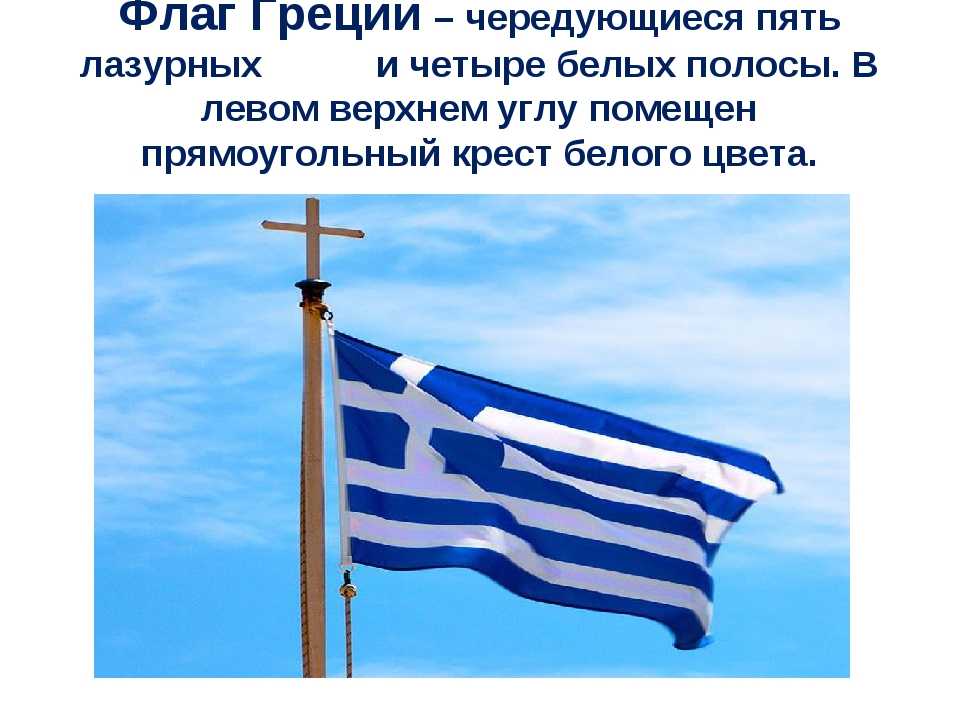 Флаг греции - цвета, история возникновения, что обозначает