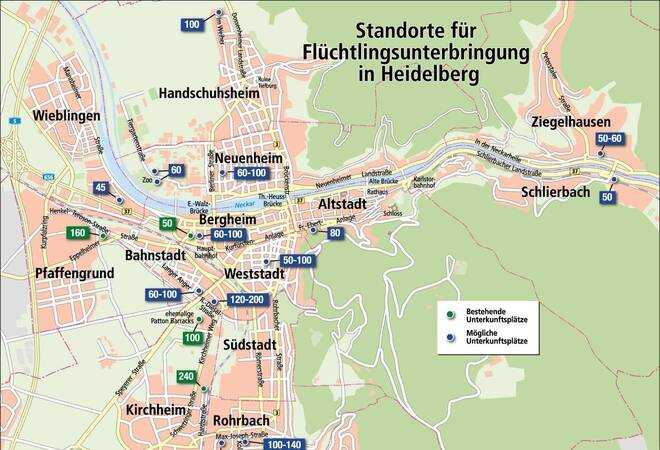 Карта гейдельберга, германия
