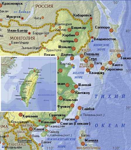 Где находится тайвань на карте мира — inturist