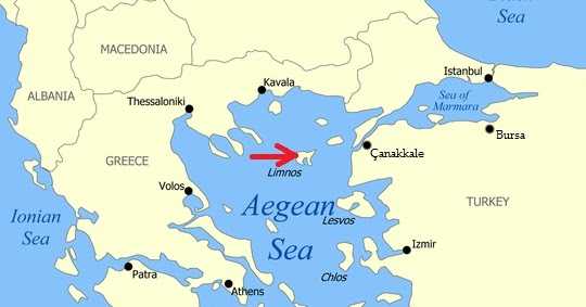 Полузамкнутый бассейн — эгейское море на карте