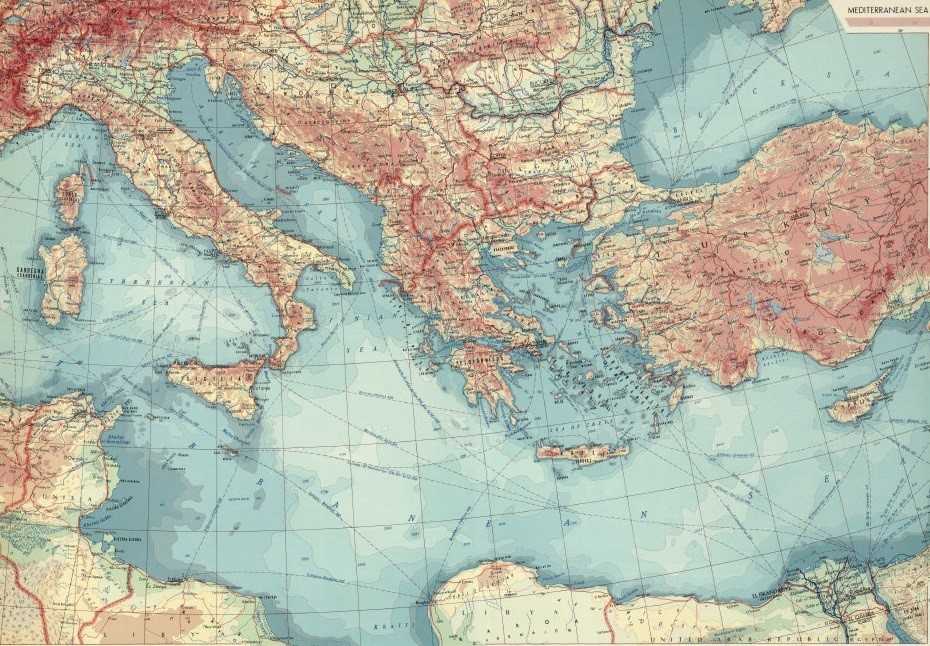 Карты средиземного моря: расположение, страны и острова • вся планета
