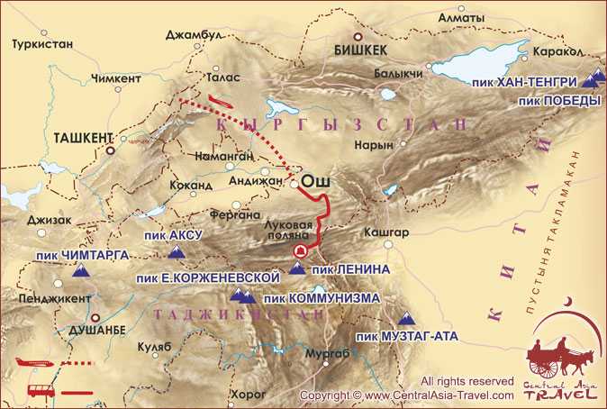 Горы памир на карте — карта россии