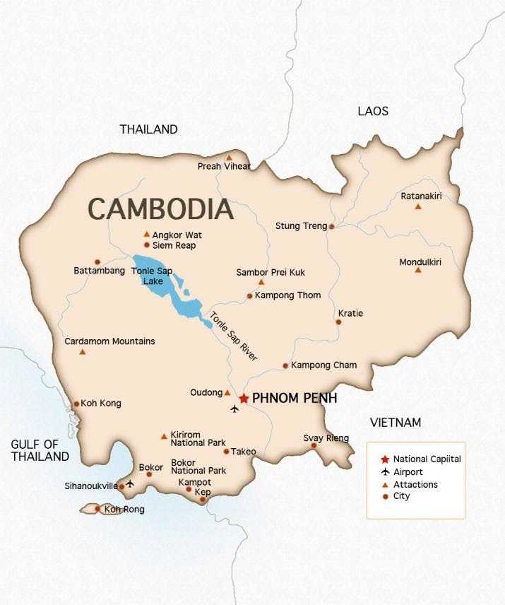 Камбоджи где находится какая страна