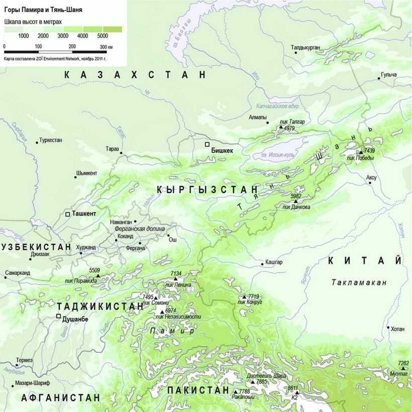 Узнай где находится Памир на карте Китая (С описанием и фотографиями) Памир со спутника
