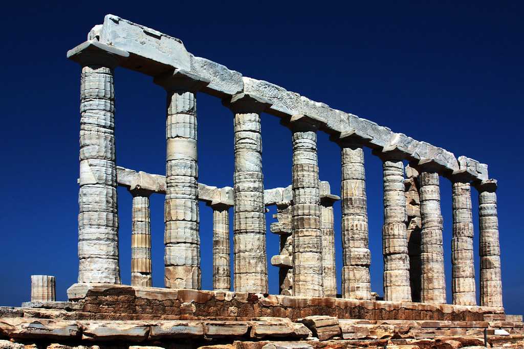 Мыс сунион и храм посейдона в греции