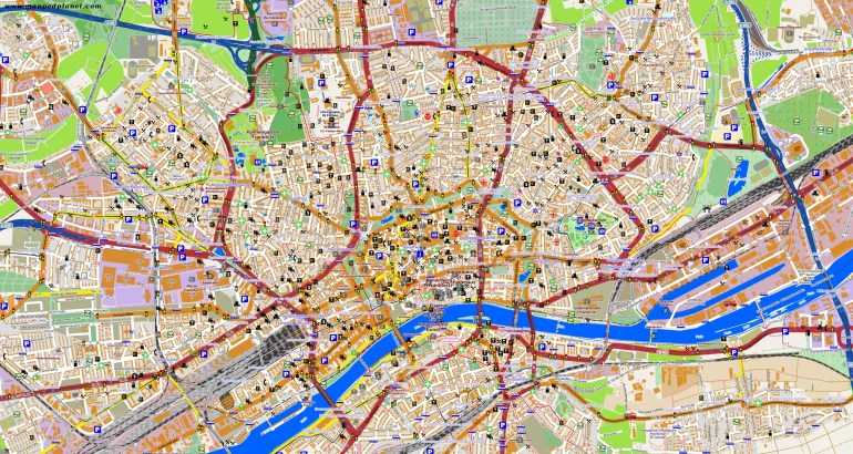 Франкфурт-на-майне на карте германии на русском языке, достопримечательности