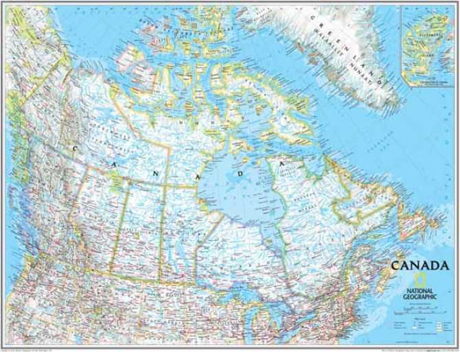 Где на карте канада. карта канады