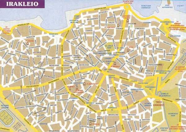 Подробная карта Агиос Николаоса на русском языке с отмеченными достопримечательностями города. Агиос Николаос со спутника