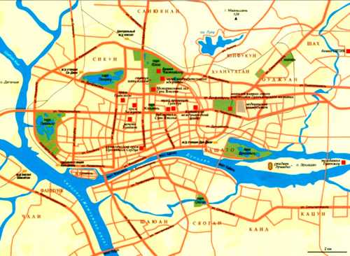 Гуанчжоу на карте китая на русском языке