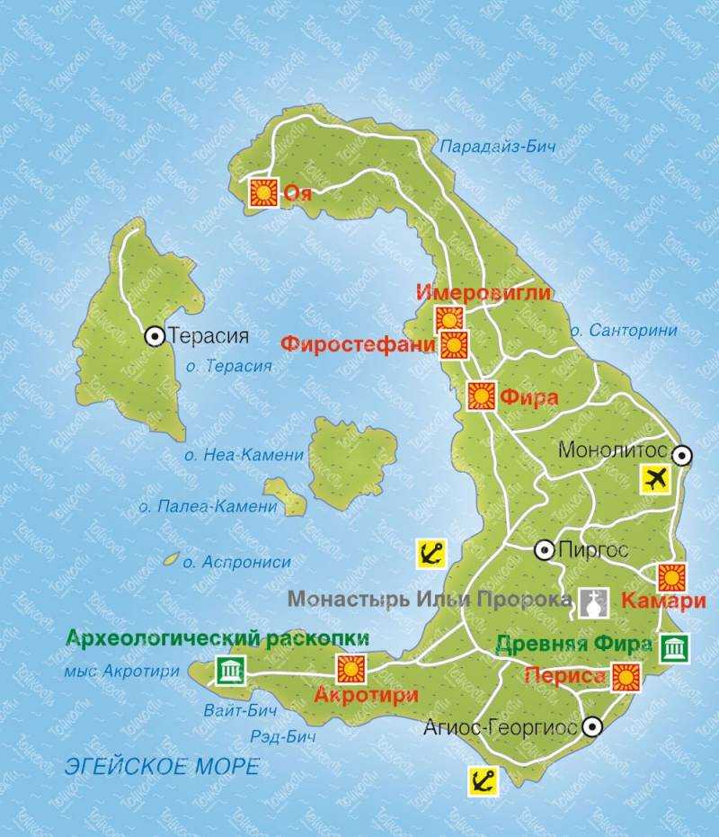 Узнай где находится Остров Санторини на карте Греции (С описанием и фотографиями). Остров Санторини со спутника