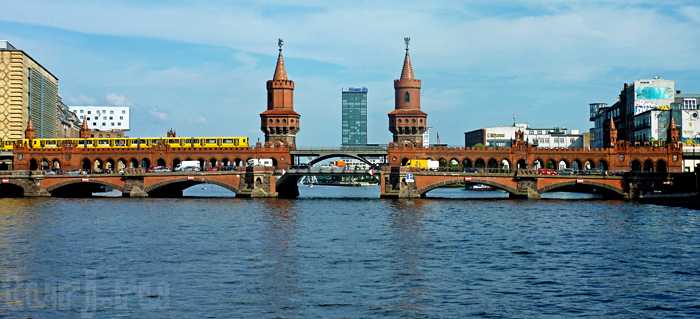 Расстояние между мостами и берлином