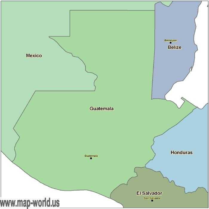 Подробная карта Антигуа-Гватемалы на русском языке с отмеченными достопримечательностями города. Антигуа-Гватемала со спутника
