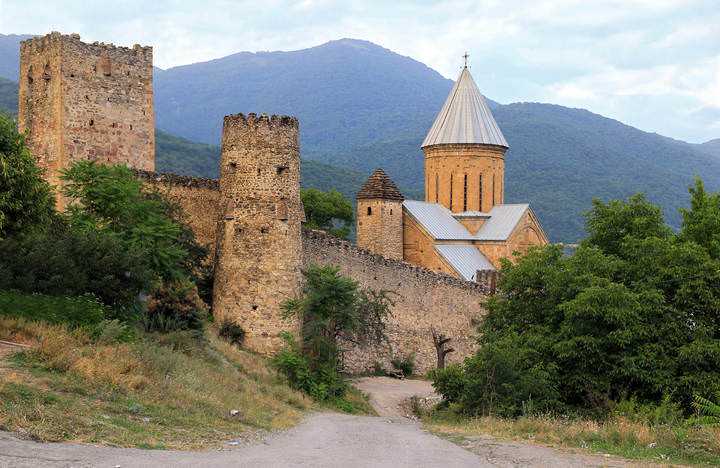 Замок-крепость ананури в грузии