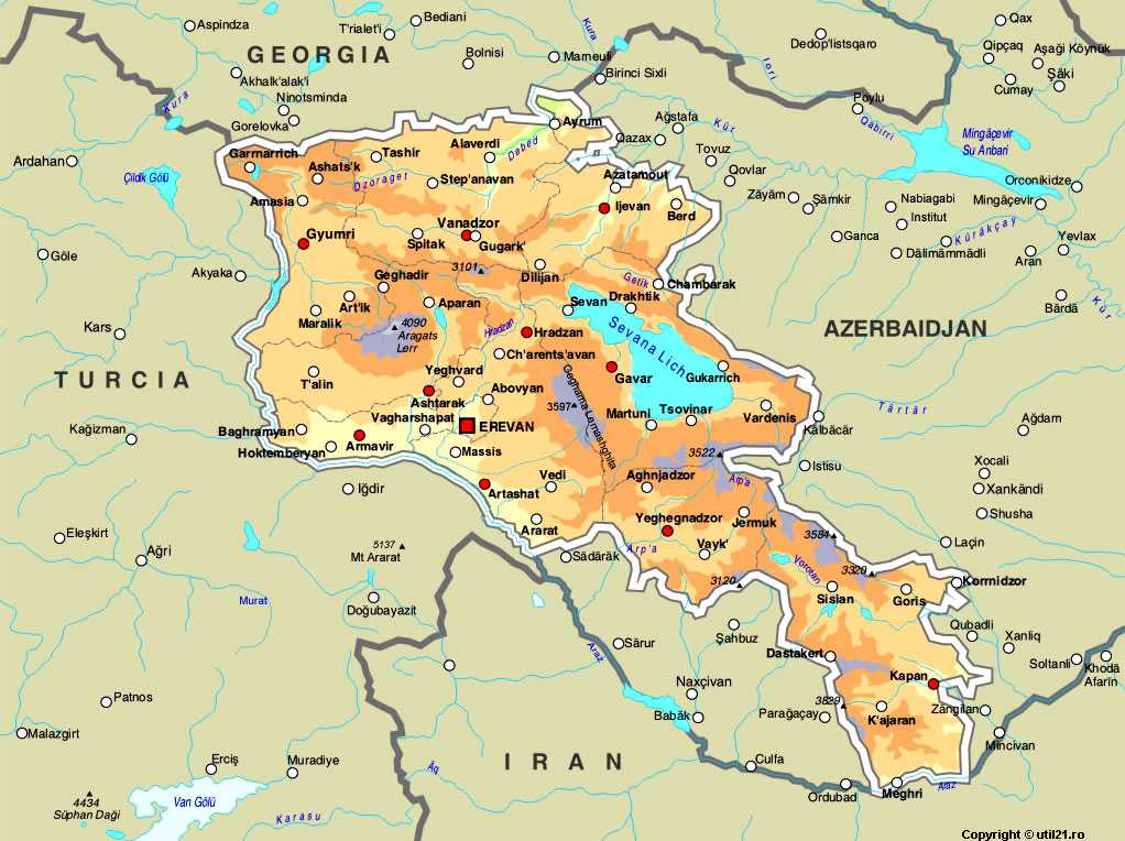 Карты армении. подробная карта армении на русском языке с курортами и отелями