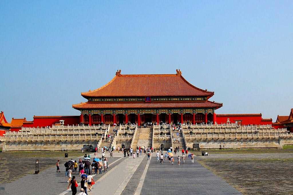 Запретный город (дворец гугун) в пекине в китае