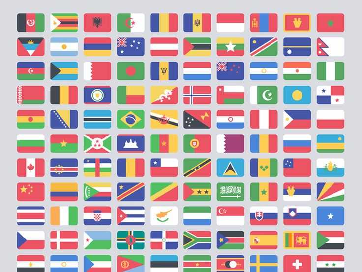 Флаги стран мира с картинками и названиями страны