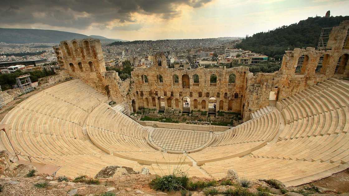 Узнай где находится Театр Диониса на карте Афин (С описанием и фотографиями). Театр Диониса со спутника