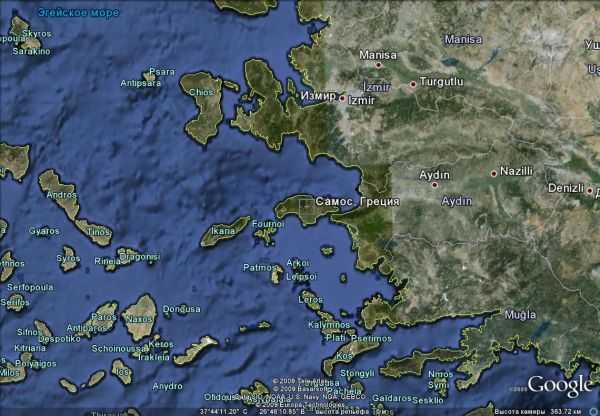 Карта греции на русском языке с островами и с городами