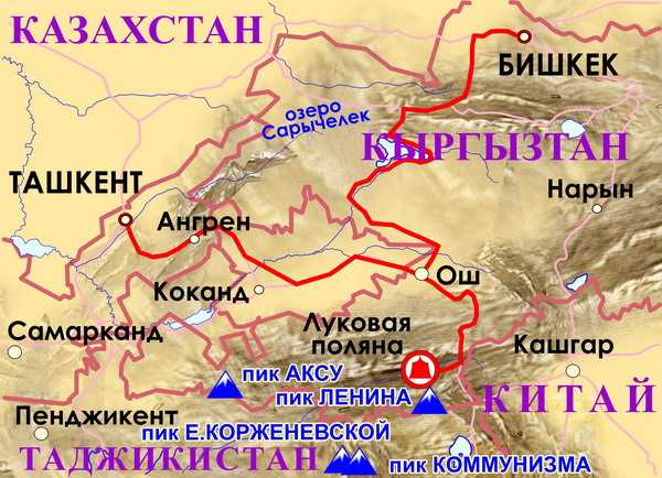 Памир на карте — карта россии