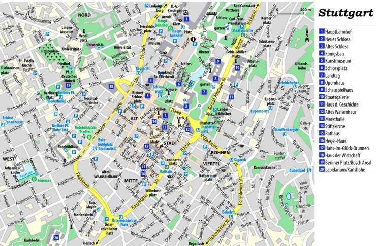 Штуттгарт - карта метро | детальная карта метрополитена штуттгарта для печати или скачивания | подземка штуттгарта