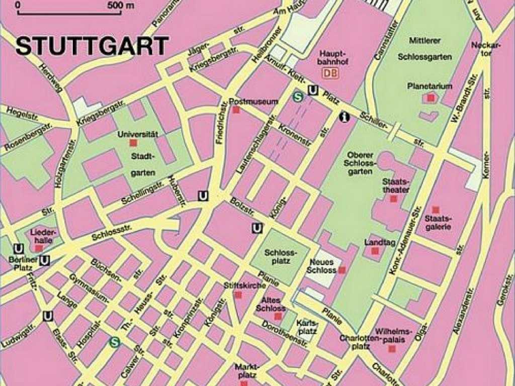 Карты штуттгарта (германия). подробная карта штуттгарта на русском языке с отелями и достопримечательностями