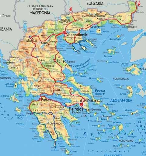 Карты греции. подробная карта греции на русском языке с курортами и отелями
