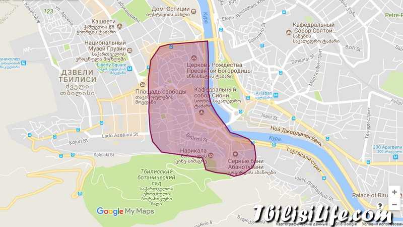 Достопримечательности тбилиси, карта и веб-путеводитель по столице грузии — блог 'за 7 горами'