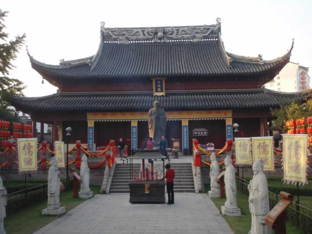 Узнай где находится Храм Конфуция на карте Пекина (С описанием и фотографиями) Храм Конфуция со спутника