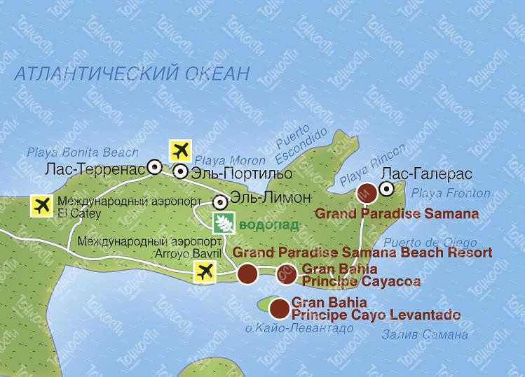 Где находится карибское море на физической карте?