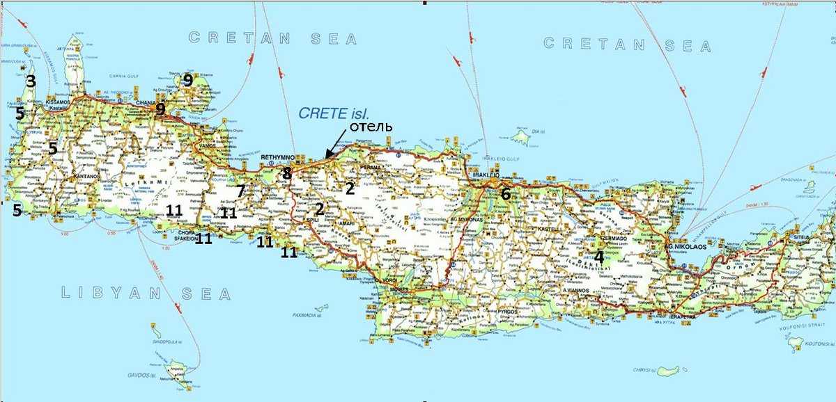 Где находится и кому принадлежит остров крит (карта мира и греции)