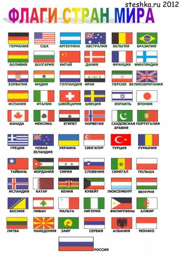 Флаги стран мира на svg
