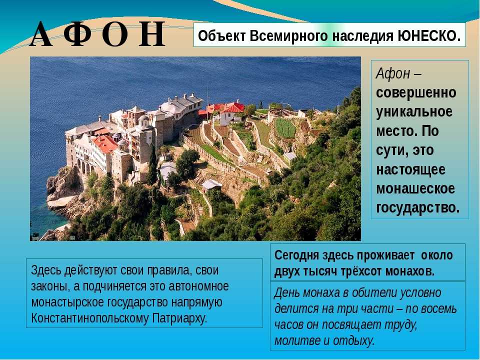 Монастыри афона в греции