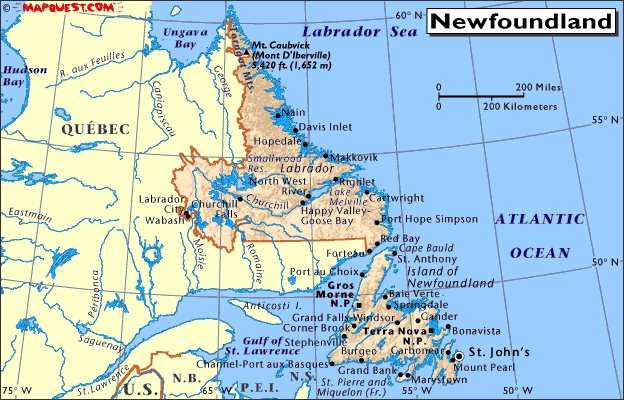 Полуостров лабрадор на карте мира, где находится, координаты, открытие