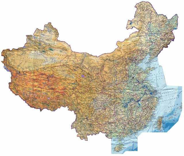 Карта китая на русском языке с городами подробно