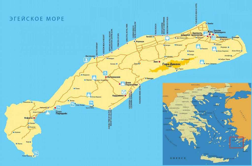 Остров кос 2021 - карта, путеводитель, отели, достопримечательности острова кос (греция)