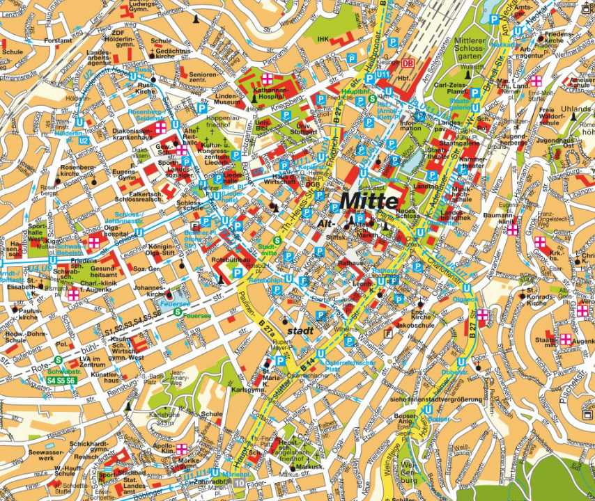 Штутгарт. достопримечательности, фото с описанием, маршрут на карте города, что посмотреть туристу за один день