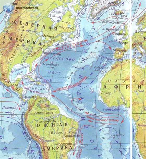 Карибское море, карта - путеводитель по морям, океанам и курортам