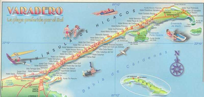 Карта отелей варадеро куба. Карта отелей Кубы Варадеро. Карта отелей на Кубе Варадеро. Варадеро на карте Кубы.