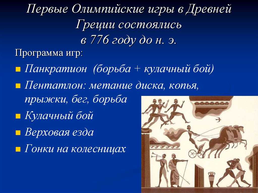 Олимпийские игры в древней греции